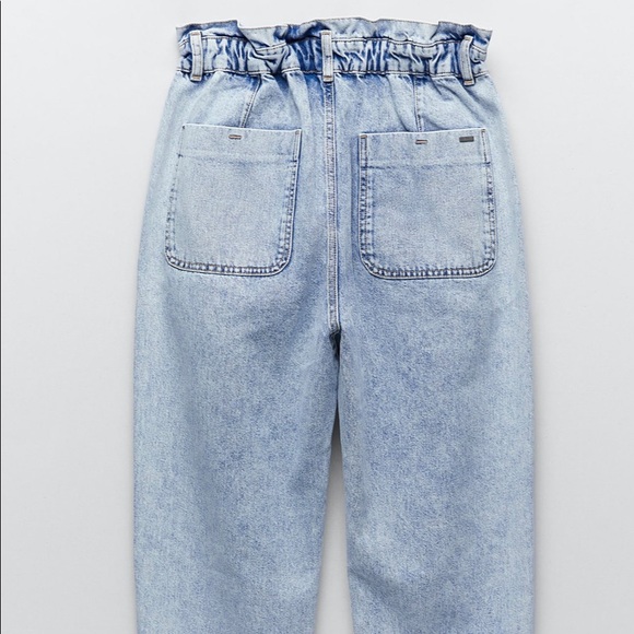 BUTTONED BAGGY JEANS zara size 4 - Picture 2 of 3